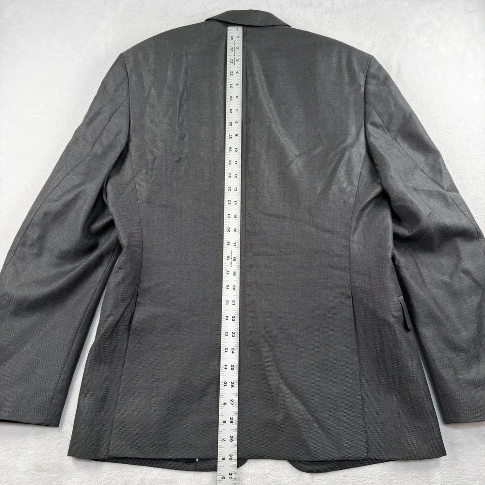 Versace Collection Silk Wool Blazer Men's 40L Birds Eye Medusa Lining Sport Coat